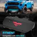 Engine Front Skid Plate Compatible with 2024-2025 Toyota Tacoma 2WD & 4WD, Under Guard Splash Shield Fits Gas Models Only, Designed with Oil Drain Access, Direct Bolt-On Installation with Hardware Kit