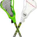 Franklin Sports Future Champs 2 Player Youth Lacrosse Sticks + Ball Set - Kids 32" Inch Beginner Backyard Practice Lax Sticks + Lightweight Soft Lacrosse Ball - Toy Kids Lax Set (Green and White)
