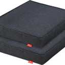 Pcinfuns Outdoor Chair Cushion 22 x 22 x 3 Inch Water Resistant & Fade Resistant Patio Furniture Cushions with Removable Cover and Adjustable Straps Set of 2,
 Light Gray