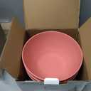 Greentainer 3 Pack Large Plastic Bowls, 135oz Plastic Salad Bowls - Reusable Serving Bowls for Party, Picnic, Entertaining, Kitchen & Outdoor, Microwave & Dishwasher Safe (Pink)