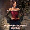 6pcs Halloween Women Vampire Corset Costume Set Gothic Corset Top Necklace Fangs for Renaissance Halloween Cosplay Events (M)