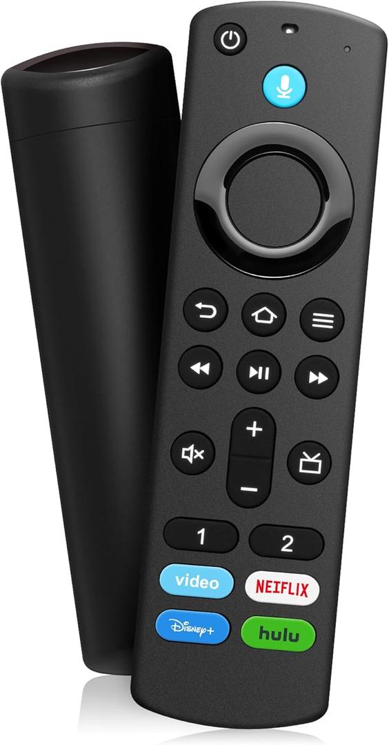 Replacement Voice Remote Fit for All Fire-Series, TV Cube/Stick, Compatible with Stick 4K Max/4K (1st/2nd Gen), Stick (2nd/3rd Gen)/Lite/HD, and for All Insignia-Toshiba-Pioneer-Smart-TV, Not for Roku