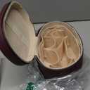 honitty Makeup Bag, Travel Make up Case with Compartments and Handle, Portable Cosmetic Organizer Bags,Toiletry Bag for Women (M(7.6*5.5*6 in), Burgundy(7.6*5.5*6 in))