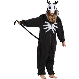 Adult mythical creature Wendigo Onesie Costume Pajamas, Halloween Christmas Wendigo Onesie Pajamas (Small)