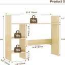 FTZxHKLX Desktop Bookshelf, 37.4" Wood Desk Hutch for Computer Desk, 37.4" W x 9.84" D x 29.14" H