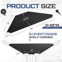 Tandefio 2 Pack DJ Facade Corner Shelf Metal 26"x13" Portable Booth Shelves for Any DJ Facade Cover Event Sturdy Black