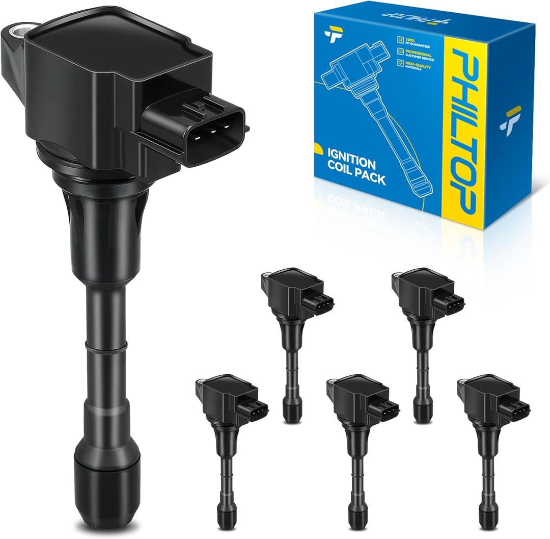 PHILTOP UF550 Ignition Coil Packs Fits for Nissan 2009-2023 Murano, 2009-2014 2016-2023 Maxima, 2013 2015-2020 2022-2023 Pathfinder, 2007-2018 Altima 3.5L, INFINITI 2018-2020 2022-2023 QX60