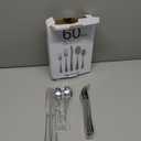60 Piece Silverware Set Service for 12,Premium Stainless Steel Flatware Set,Mirror Polished Cutlery Utensil Sets,Durable Home Kitchen Eating Tableware Sets,Include Fork Knife Spoon,Dishwasher Safe (Round-60 Piece)