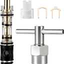 1 Set Replacement Cartridge with 104421 Removal Tool, Compatible with Moen 1225/1225B, Shower Cartridge for One Handle Bathroom Faucets/Showers (1)