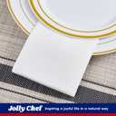 JOLLY CHEF 400 Pack Disposable Paper Napkins, Soft Bathroom Napkins Guest Disposable, 2-Ply White Paper Hand Towels for Halloween, Wedding, Thanksgiving
