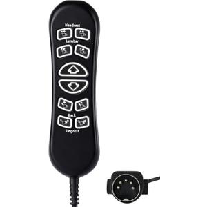 10 Button 5 Pin Lift Chair Remote Fit for Pride Standard & Early Version Vivalift 2 Lift Chair, Flexsteel Recliners & Ashley Furniture, CTL1707190 Flexsteel Recliner Parts 5-Year Free Replacement