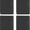 Metal Pegboard 12-Inch Tall x 16-Inch Wide Heavy Duty Wall Organizer for Home Garage Tool Storage 4pcs Black