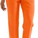 MAGCOMSEN Women's Hiking Pants Lightweight Quick Dry UPF 50 Water Resistant Elastic Waist Golf Travel Pants Zip Pockets (Orange, XL)