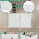 Miumoon 80 inch Retractable Baby Gates 34 inch Tall, Retractable Gate with Reinforced Strip Design to Prevent Crawling Through, 6 FT Retractable Dog Gate for Stairs, Doorways, Hallways, Indoor/Outdoor