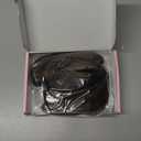 Synthetic Hair Topper with Bangs 18 Inch Layered Toppers for Women with Thinning Hair 5.5" x 5" hand Tied Forehead Hairline 360° 3D Cover Wispy Synthetic Toppers Hair for Women Fiber Wiglets