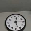 WallarGe Night Light Wall Clock for Bedroom - Silent Lighted up Wall Clock Glow in The Dark, Battery Operated for Living Room/Kitchen, Easy to Read Large Digital Display, 12 Inch (Black)