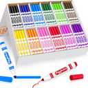 Aigybobo 192 Count Washable Markers Bulk, 12 Assorted Colors, Broad Line Conical Tip Coloring Marker for Kids, Markers Bulk Pack for Classroom, School Art Supplies & Back to School Supplies
