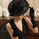 Kidukso Fascinator Hats Headwear for Derby Hats 1920s Vintage Headdress for Tea Party Cocktail Party Church