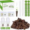 Ahopegarden 166PCS Hydroponic Pods Herb Kit: Grow Anything Kit With 600ml A&B Plant Food, 40 Grow Sponges, 40 Baskets, 40 Domes, 40 Labels, 1 Tweezer - Hydroponics Supplies for Aerogarden & Most Brand