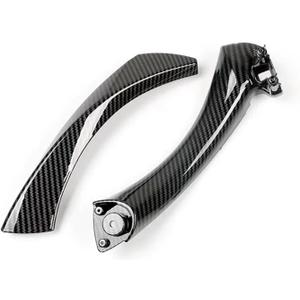 Auto Inside Door Handle For BMW For E90 E91 For 3 Series Left Right Car Interior Accessories Side Inner Front Door Panel Handle Pull Trim+Cover Car Interior Door Handles (Color : Carbon left kit)