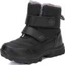 UBFEN Kids Snow Boots Boys Girls Winter Warm Waterproof Outdoor Slip Resistant Cold Weather Unisex Shoes (Toddler/Little Kid/Big Kid) Size 33