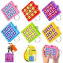 24PCS Tic Tac Toe Game Keychain Birthday Party Favors Goodie Goody Bags Stuffers for Kids 4-8 8-12 Treasure Chest Prize Box Bulk Toy for Kids Classroom Pinata Filler Easter Basket Stuffers Return Gift