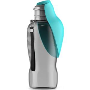 Kalimdor Dog Water Bottle, Leak Proof Portable Puppy Water Dispenser with Drinking Feeder for Pets Outdoor Walking, Hiking, Travel, Food Grade Plastic (27oz Blue)