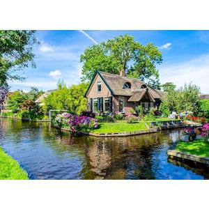 HUADADA Jigsaw Puzzles for Adults 1000 Pieces, Giethoorn Village Interlock Perfectly Letter on Back No Dust, Home Decor Party Toy for Men Women Elders Seniors (27.5"x19.6"), 1:1 Poster