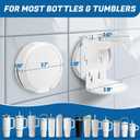 Water Bottle Holder Compatible with Stanley, Hydroflask, Sinple Midern, Stable and Durablee Wall Cup Holder, Space Saving Water Bottle Organizer Storage for Drinks and Coffee (White, 2)