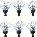 6 Pack Metallic Foil Spray Centerpiece Stars for Wedding, Birthday, Anniversary, Christmas Table Decor, Holiday Festival Baby Shower Graduation Mantle Party Decorations (Black SF)