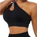 Women's Sports-Bras Yoga Breathable Mesh Shockproof Running Tank Sexy Comfort (Black,X-Large)