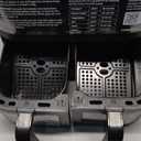 CHEFMAN 6 Quart Dual Basket Air Fryer Oven with Easy View Windows, Sync Finish, Hi-Fry, Auto Shutoff, 2 Independent 3Qt Nonstick Dishwasher Safe Frying Baskets, Digital Double Air Fryer - Black