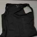 REORIA Butsmooth Womens Sexy Sleeveless Square Neck Double Lined Basic Bodysuit Tank Tops (Small, Black)