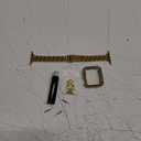 MioHHR Solid Stainless Steel Band Compatible with Apple Watch 41mm, Metal Strap with Soft TPU Case for iWatch Series 9 8 7 Women and Men, Gold