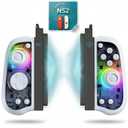 GLITCHEL Hall Effect Controller Compatible with Switch OLED Lite and Switch 2 with Magnetic Charging Adapters Included Wireless RGB Gamepad with Programmable Back Buttons Turbo Motion Control