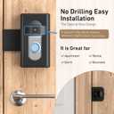 Anti-Theft Video Doorbell Mount,AHBTEYM Mount No Drill Bracket Holder Accessories for Apartment Home Rentals Compatible with Video Doorbell 4/3/3 Plus/2/1/2021/2023 Release(Black)