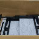 TV Tray, Folding TV Dinner Table, Adjustable Small C-Shaped End Tray for Eating, Foldable Slide Under Couch Side Table for Recliner, Living Room, Bedroom,No Assembly Required(White Marble)