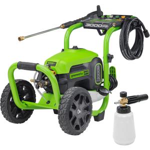 Greenworks 3000 PSI Pressure Washer (2.0 GPM Max) with Foam Cannon  Easily Remove Dirt and Grime on Siding, Fences, Patios,