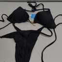 Tainehs Women's Brazillian Triangle Thong Bikini Set Sexy String Two Piece Swimsuit Bathing Suit S