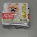 Paw Inspired Disposable Dog Diapers, Female Dog Diapers Ultra Protection, Diapers for Dogs in Heat, Excitable Urination, or Incontinence, XXS 32 Count