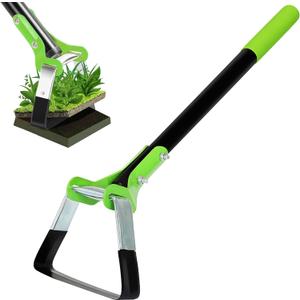 Garden Guru Action Stirrup Hoe Garden Tool with Ergonomic Handle Rust Resistant Heavy Duty Steel Loop Hoe for Weeding, Planting, Sowing Seeds, Making Furrows & Soil Cultivation