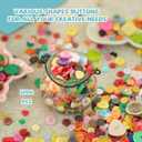 1000-1200 pcs Assorted Resin Buttons Random Mixcolor Buttons Bulk for Sewing Crafts Clothes DIY Manual Button Painting Handmade Ornament, 0.28 inch to 1.18 inch