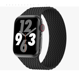 Silicone Braided Solo Loop Compatible with Apple Watch Band 38mm 40mm 41mm 42mm 44mm 45mm 46mm 49mm, Stretchy Elastic Sport Strap Compatible for iWatch Series