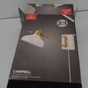 GLOBE Electric 51344 1-Light Plug-in or Hardwire Swing Arm Wall Sconce, White, Brass Accents, White-Cloth Cord, Mounted Bedside Lamp, Kitchen Sconces Wall-Lighting, Bulb Not Included