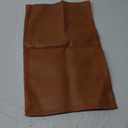 JOJUSIS Modern Leather Throw Pillow Cover for Couch Sofa Bed 12 x 20 Inch 100% Faux Leather Orange Brown