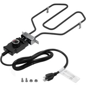 Upgrade 1650W Electric Smoker Heating Element with Adjustable Thermostat Controller, Universal Replacement Parts for Smoke Hollow, Charbroil, Dyna-Glo, Masterbuilt, Cuisinart etc Electric Smoker Grill