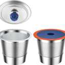 2 PACK Stainless Steel Reusable K Cups for Keuring 2.0 and 1.0, Reusable Coffee Pods for Coffee Maker, Sturdy Refillable K Cup,Permanent Filter