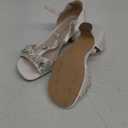 DREAM PAIRS Girls Sandals Ankle Strap T-Strap Low Heel Pearl Bow Flower Pump Dress Wedding Party Shoes for Little Kid/Big Kid (Ivory)