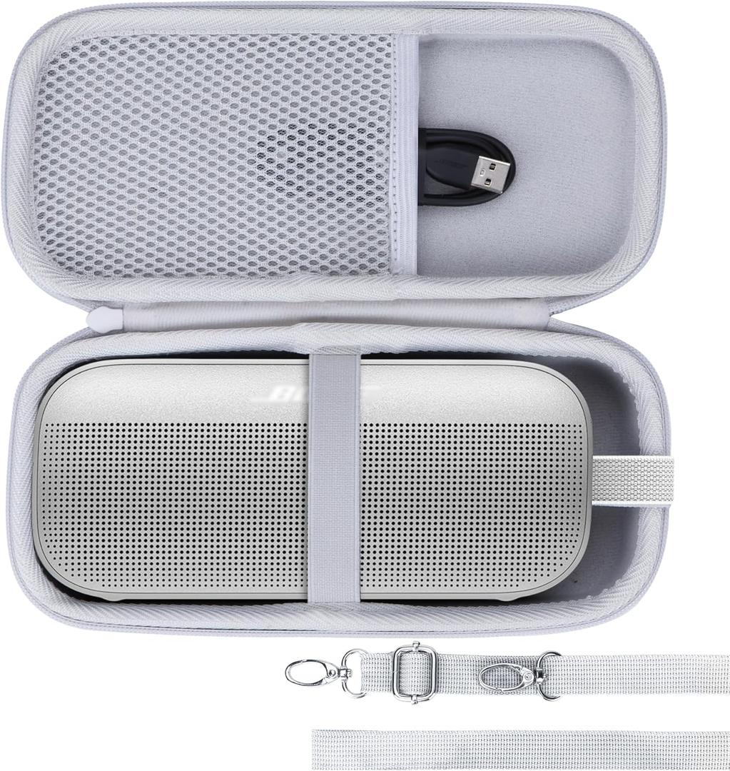 Hard Case Compatible with Bose SoundLink Flex 2nd Gen/Bose SoundLink Flex Portable Speaker, Off White Case