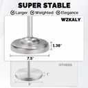 Toilet Paper Holder Stand, Brushed Nickel Toilet Paper Holder Free Standing, Post Pivoting Design & Stable Weighted Base SUS304 Stainless Steel for Bathroom(Mega Roll)